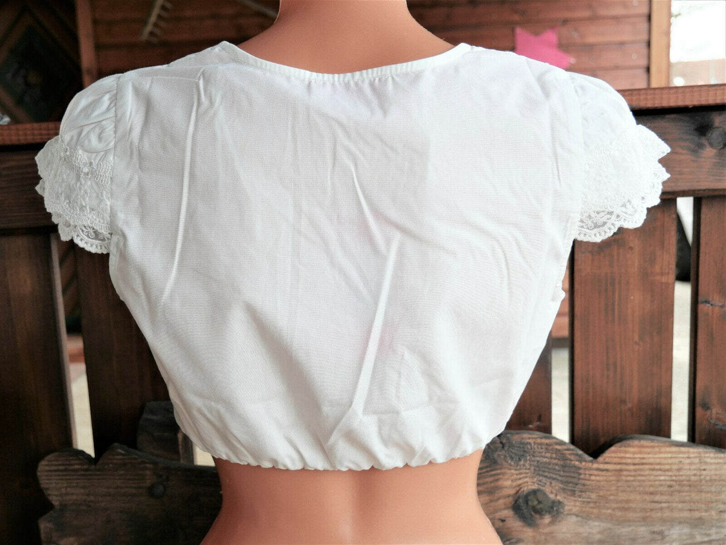 Dirndlbluse Krüger Collections, Jasmin, ecru, Zugband Dirndlblusen Krüger