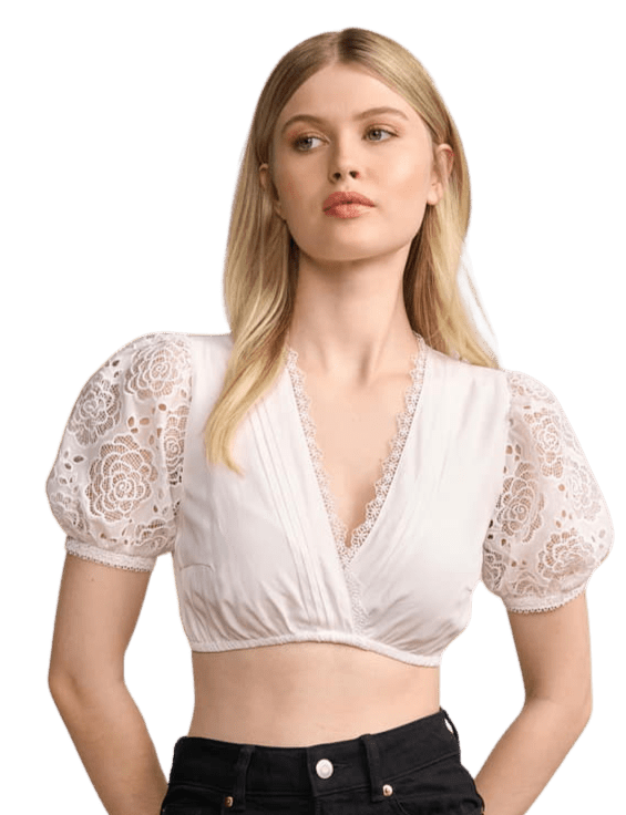 Dirndlbluse Krüger, Geli, kurzarm, Puffärmel Dirndlblusen Krüger