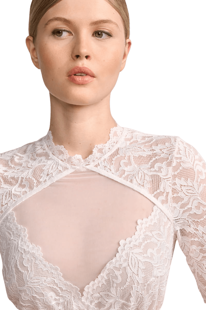 Dirndlbluse Krüger, Jarla, halbarm, Crop Top, ecru, Dirndlblusen Krüger