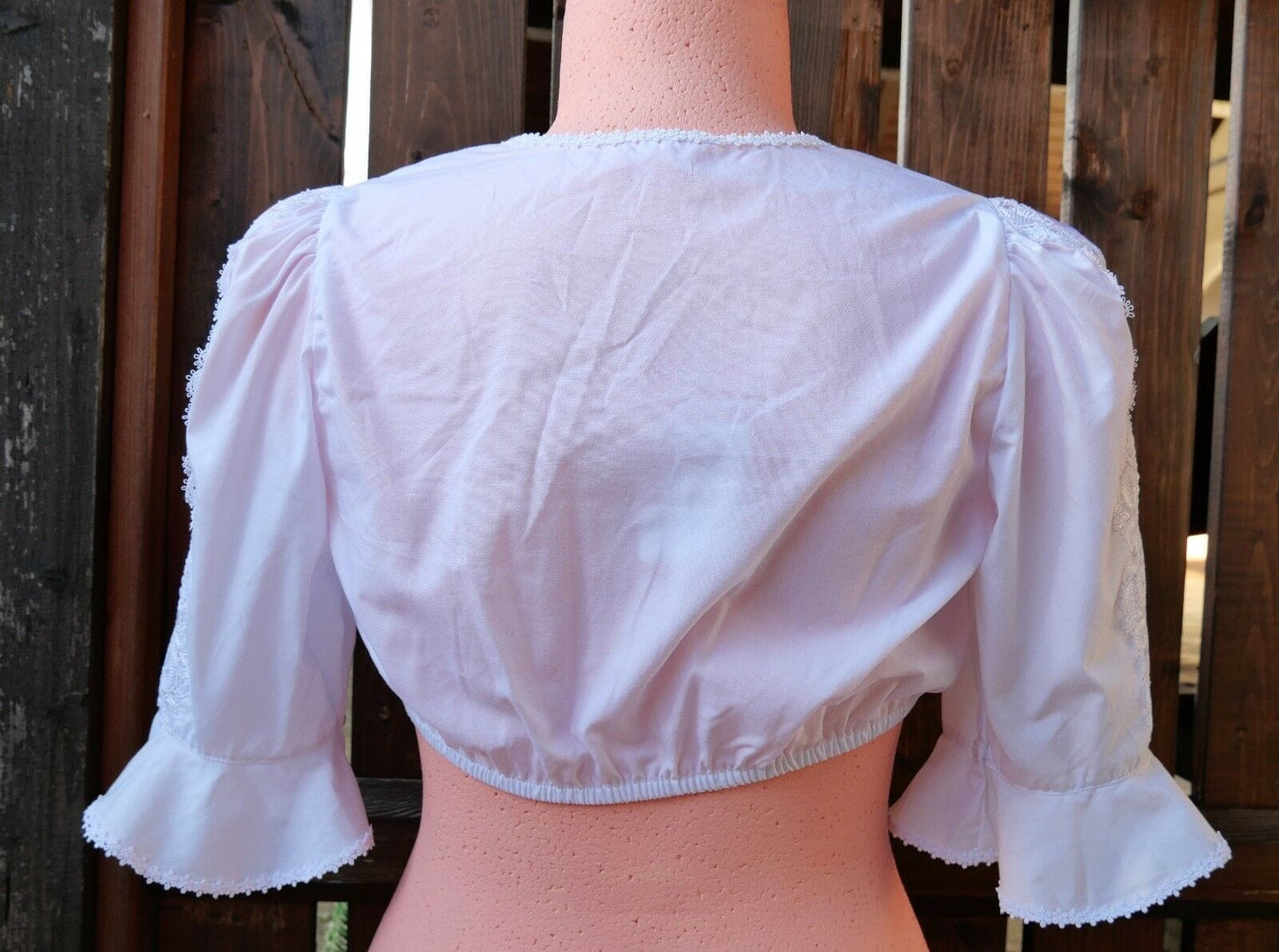 Dirndlbluse Krüger Madl, weiß, Knöpfe, Glockenärmel Dirndlblusen Krüger