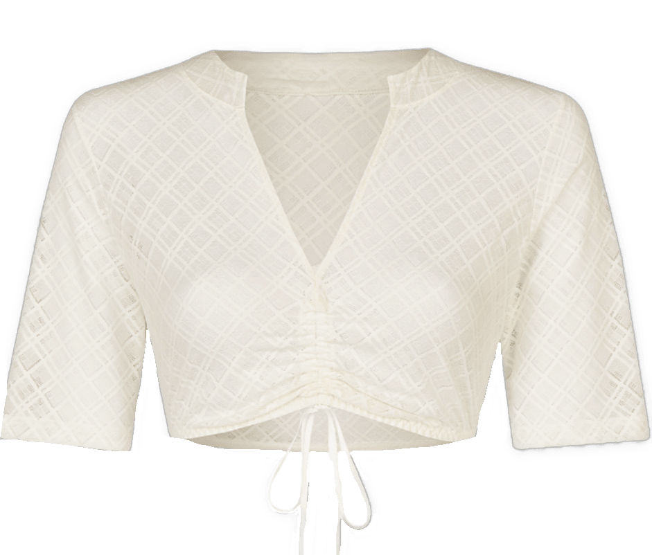 Dirndlbluse Nina von C., Lea champagner, halbarm, V-Ausschnitt Dirndlblusen Nina von C.
