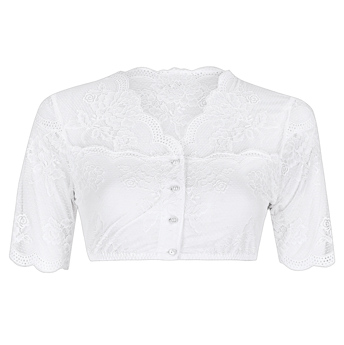 Dirndlbluse Nina von C, Madlen, weiß, Spitze, Knöpfe Dirndlblusen Nina von C.