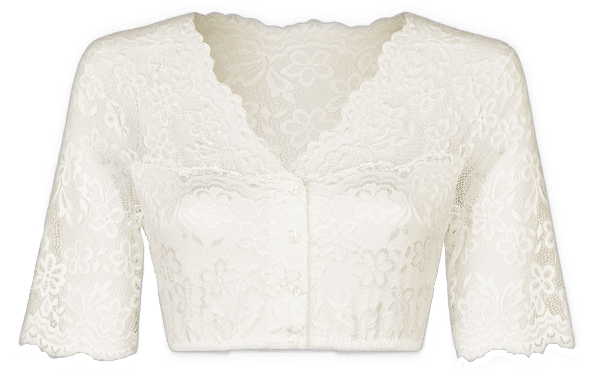 Dirndlbluse Nina von C., Manon, Spitze, champagner, halbarm Dirndlblusen Nina von C.
