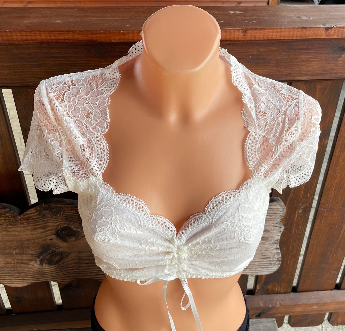 Dirndlbluse Nina von C., Mara, champagner, kurzarm, Blüten Dirndlblusen Nina von C.