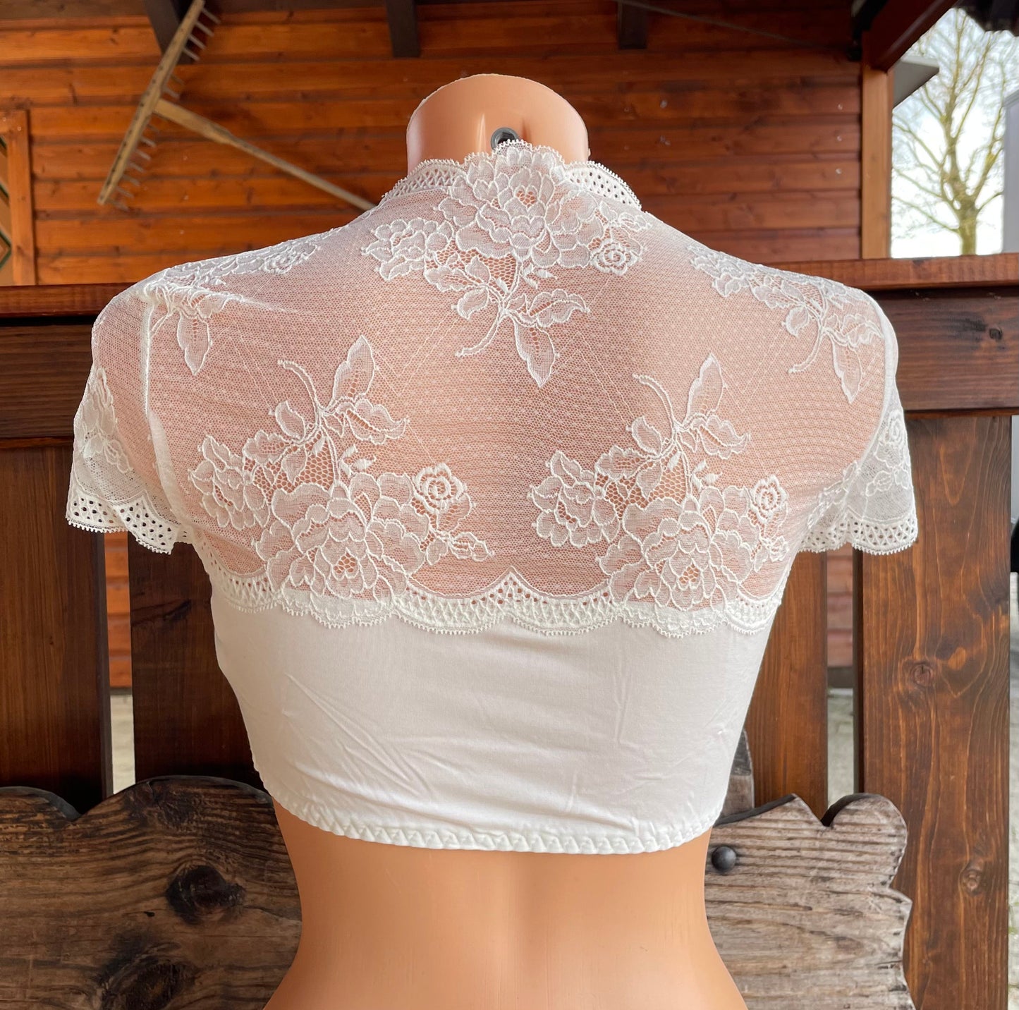 Dirndlbluse Nina von C., Mara, champagner, kurzarm, Blüten Dirndlblusen Nina von C.
