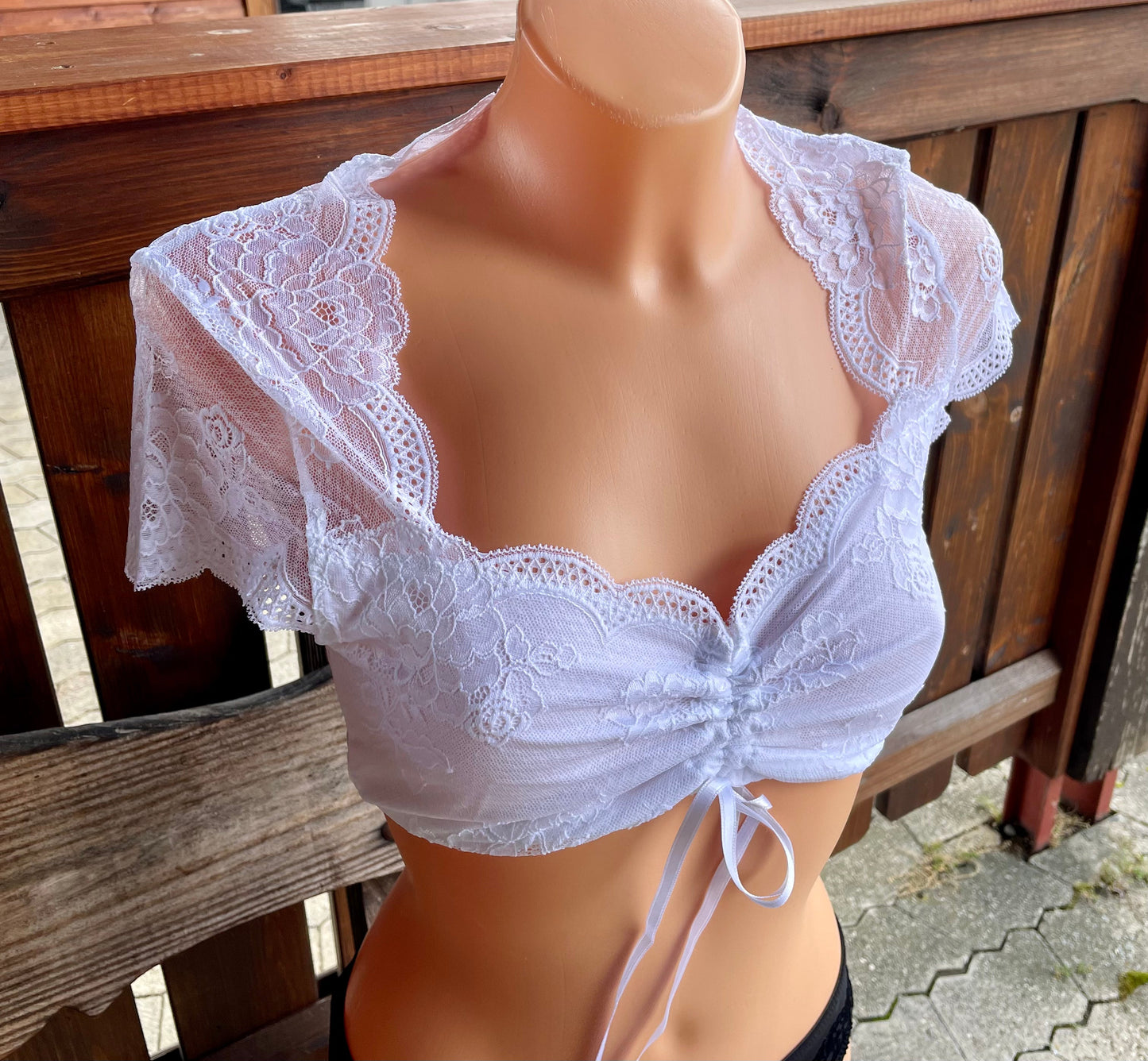 Dirndlbluse Nina von C., Mara, weiß, kurzarm, Blüten Dirndlblusen Nina von C.