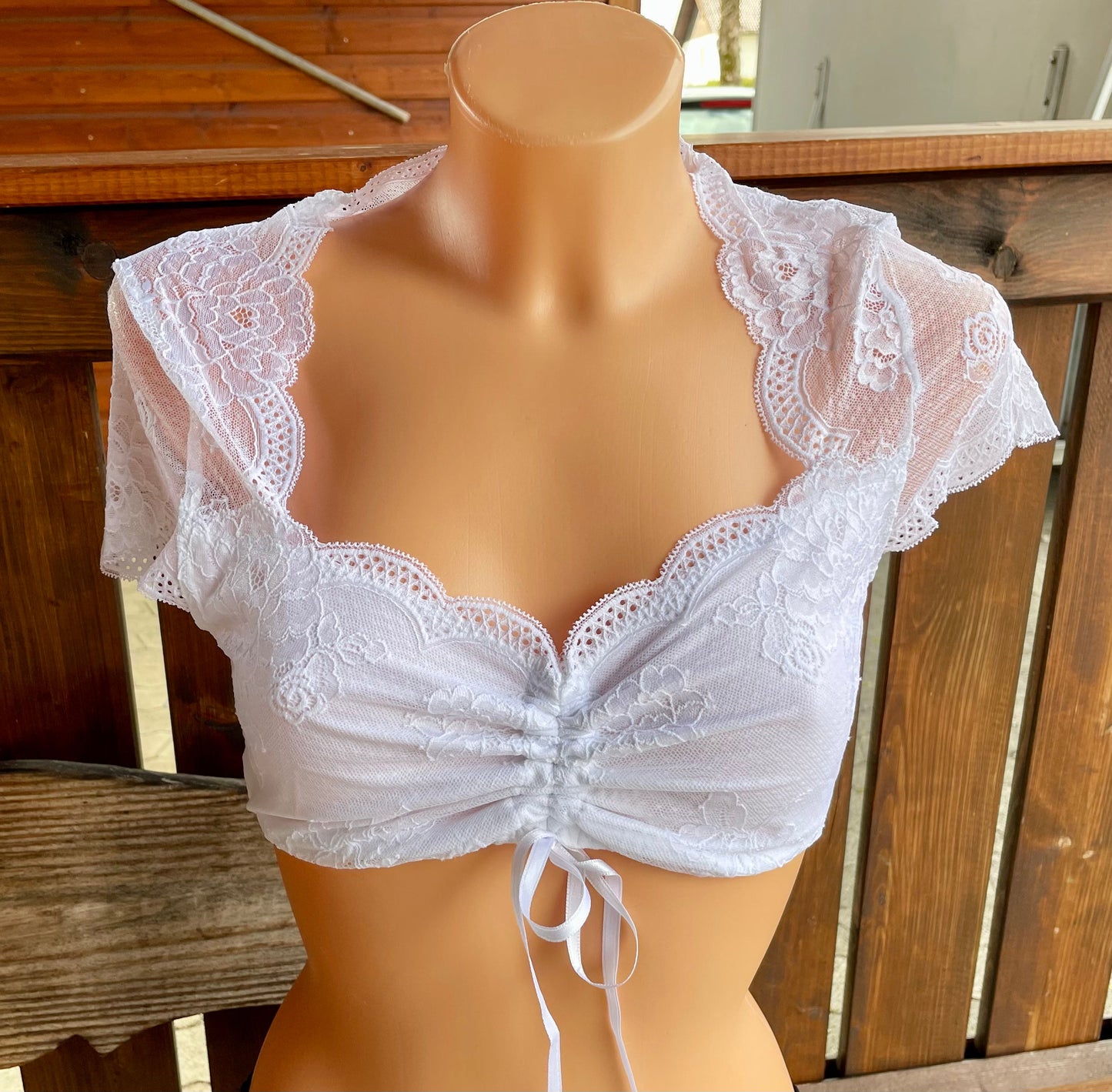 Dirndlbluse Nina von C., Mara, weiß, kurzarm, Blüten Dirndlblusen Nina von C.