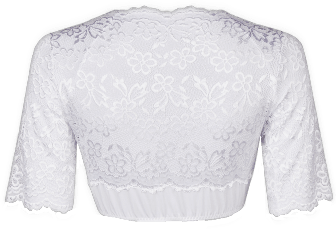 Dirndlbluse Nina von C., Marlies, Spitze, weiß, halbarm, Zugband Dirndlblusen Nina von C.