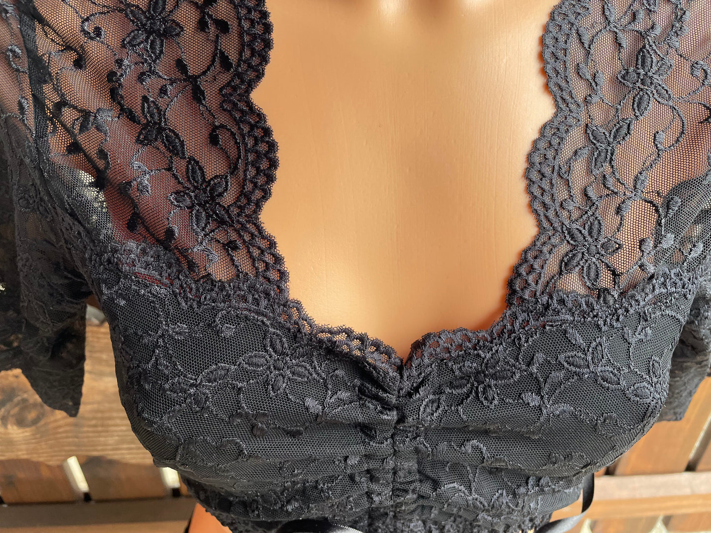 Dirndlbluse Nina von C., Mona, schwarz, halbarm, Zugband Dirndlblusen Nina von C.