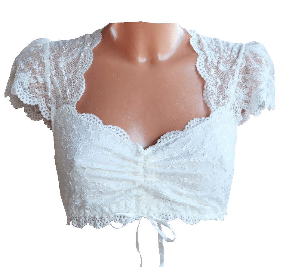 Dirndlbluse Nina von C., Moni, ecru, kurzarm, Zugband Dirndlblusen Nina von C.
