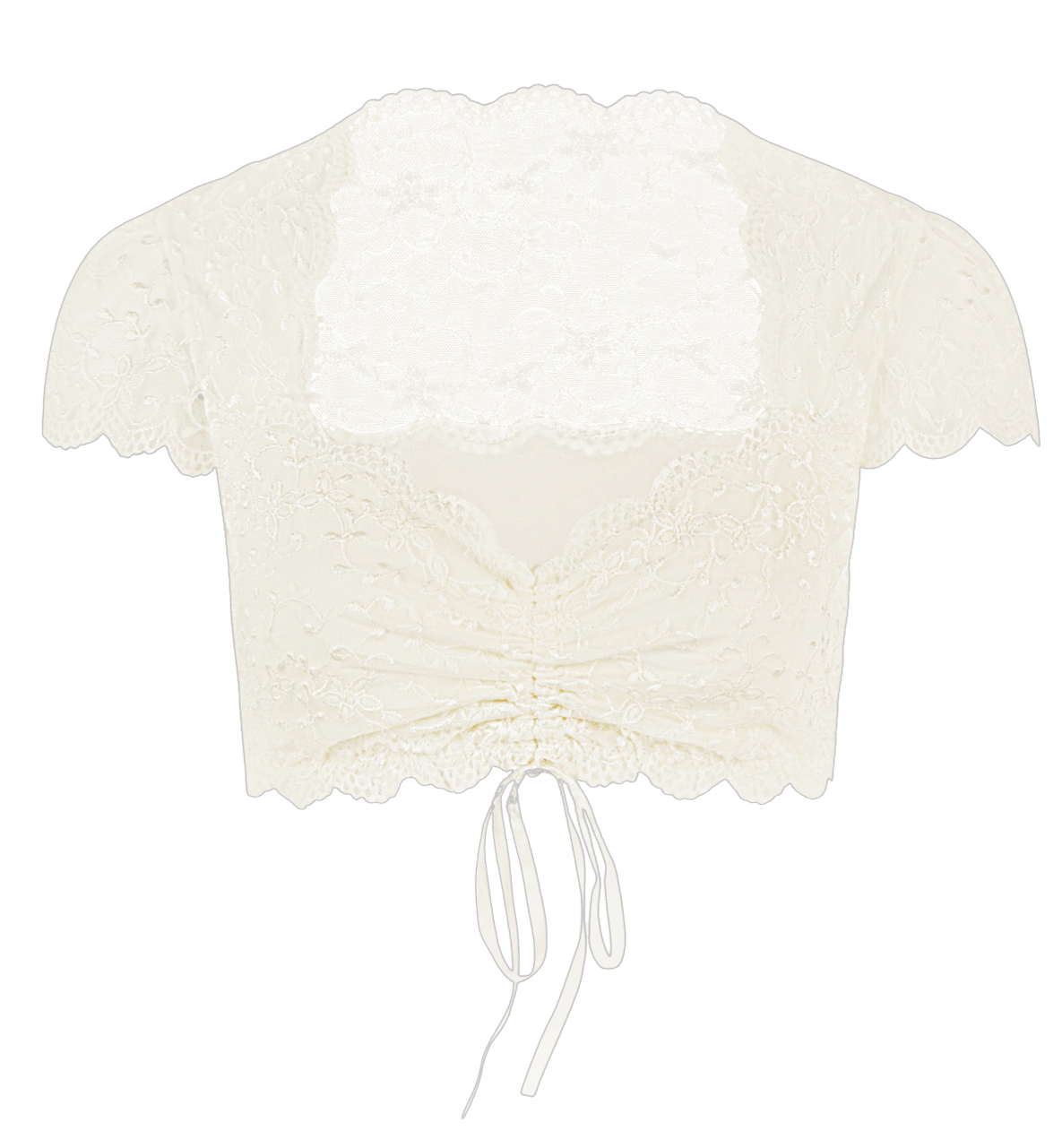 Dirndlbluse Nina von C., Moni, ecru, kurzarm, Zugband Dirndlblusen Nina von C.