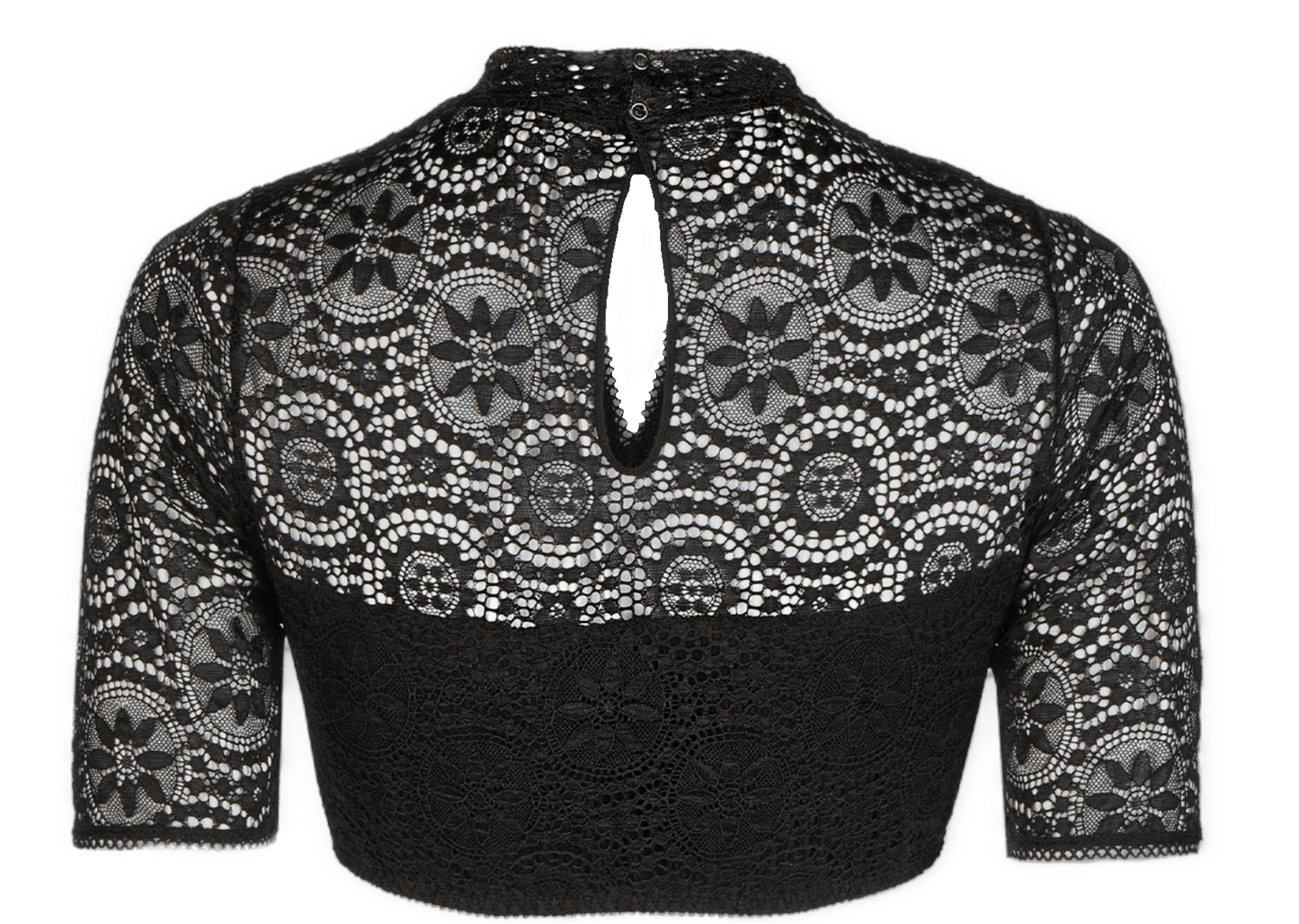 Dirndlbluse Nina von C., schwarz, halbarm, Maria, hochgeschlossen Dirndlblusen Nina von C.