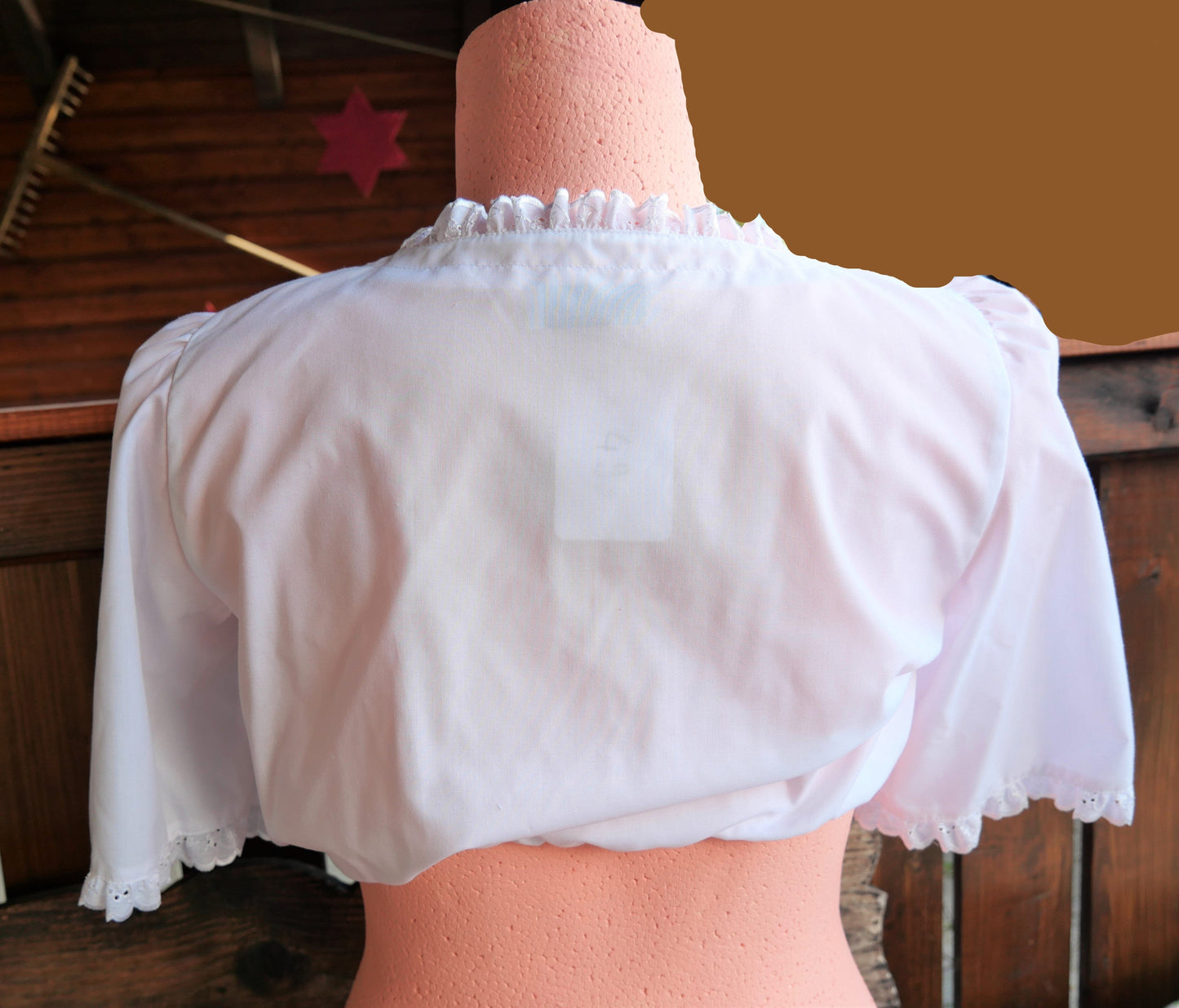 Dirndlbluse Rose Blusen, weiß, Zugband, halbarm Dirndlblusen Rose Blusen