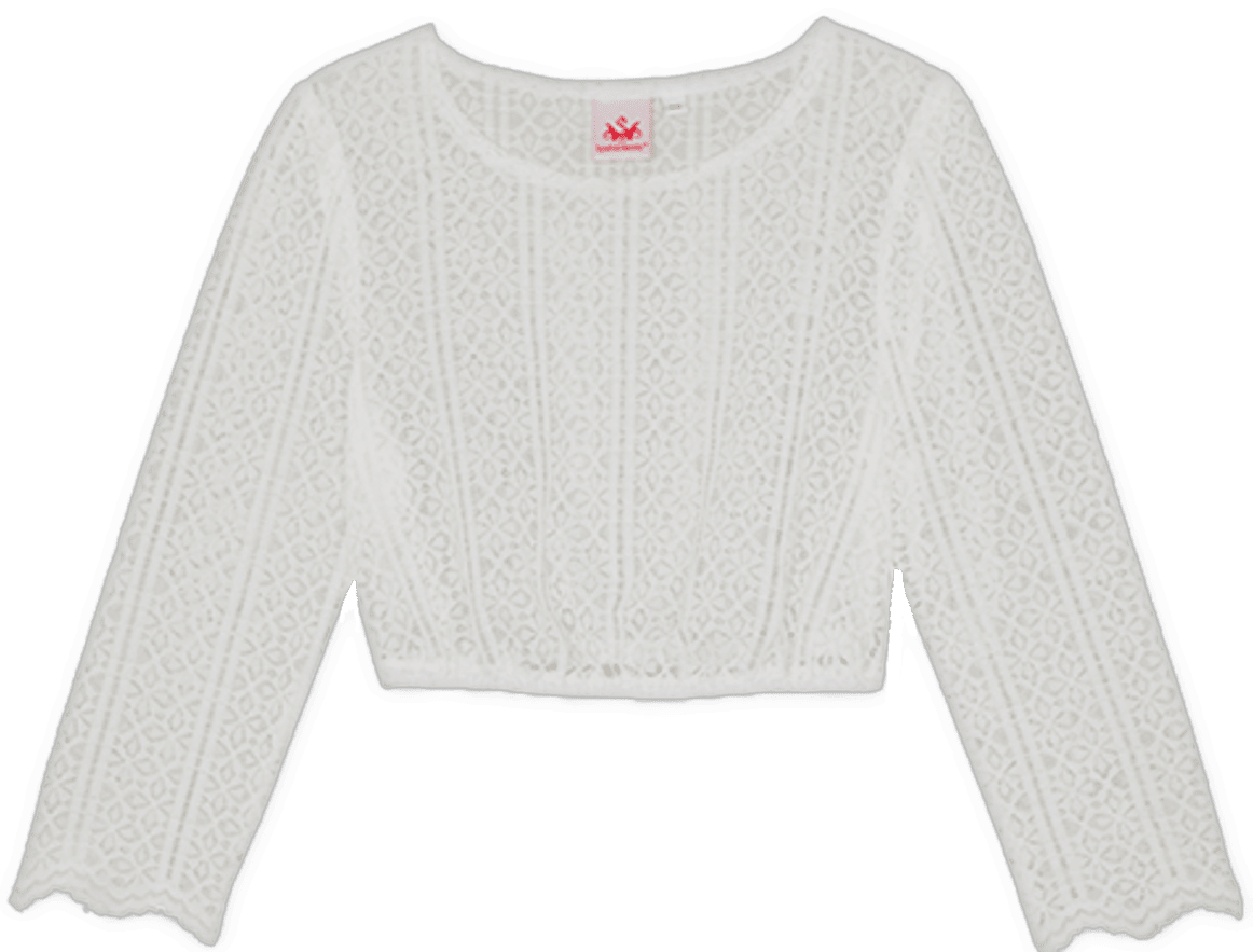 Dirndlbluse, Spieth & Wensky Dria, offwhite, hochgeschlossen, 3/4 Arm Dirndlblusen Spieth & Wensky