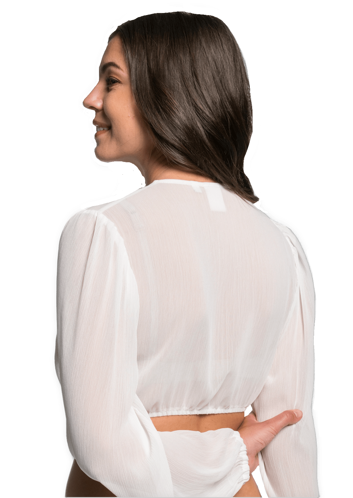 Dirndlbluse Spieth & Wensky Efeu, Langarm, Chiffon, offwhite Dirndlblusen Spieth & Wensky