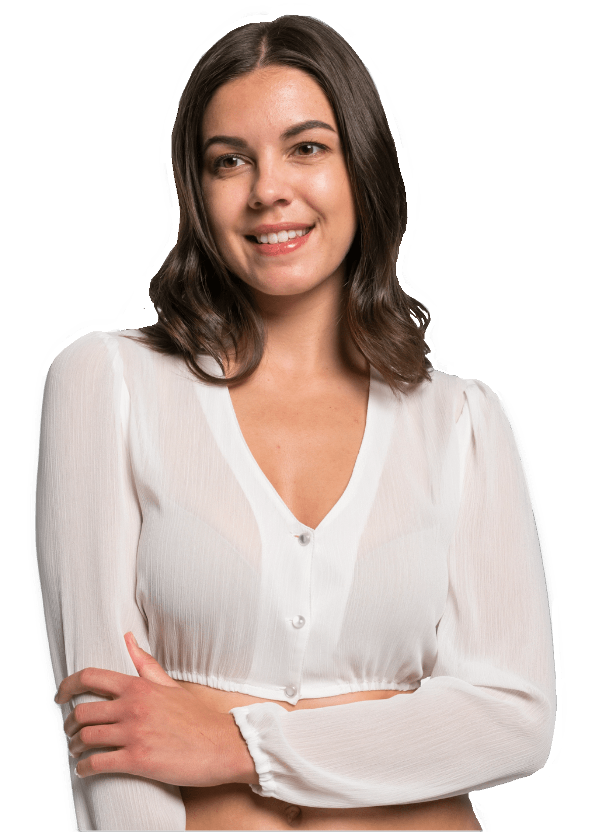 Dirndlbluse Spieth & Wensky Efeu, Langarm, Chiffon, offwhite Dirndlblusen Spieth & Wensky