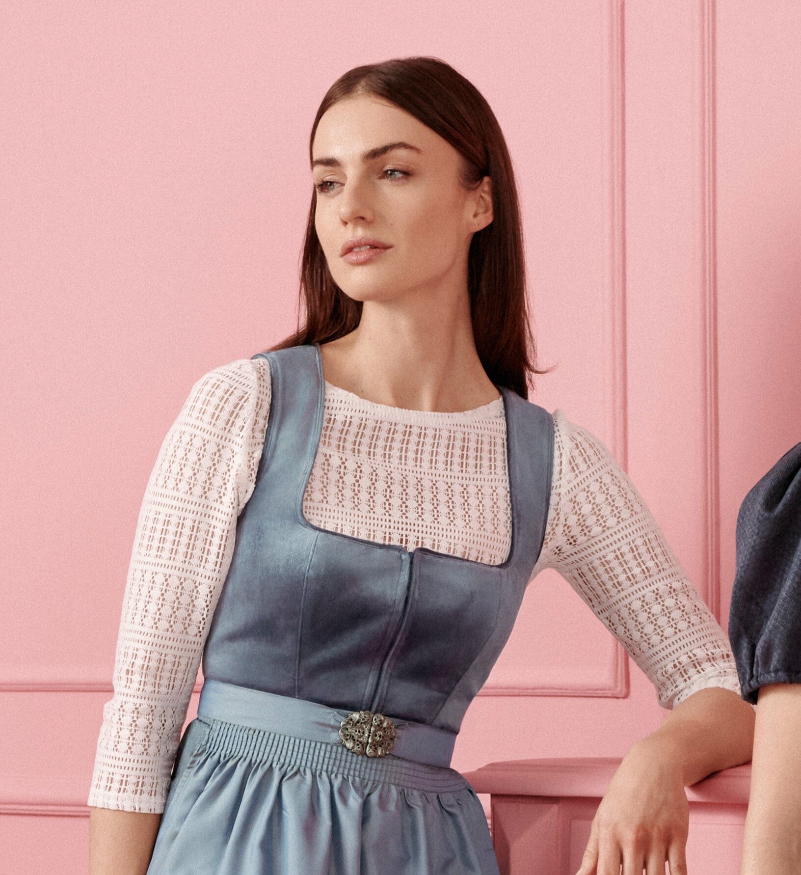 Dirndlbluse Spieth & Wensky Elster, 3/4 Arm, offwhite Dirndlblusen Spieth & Wensky