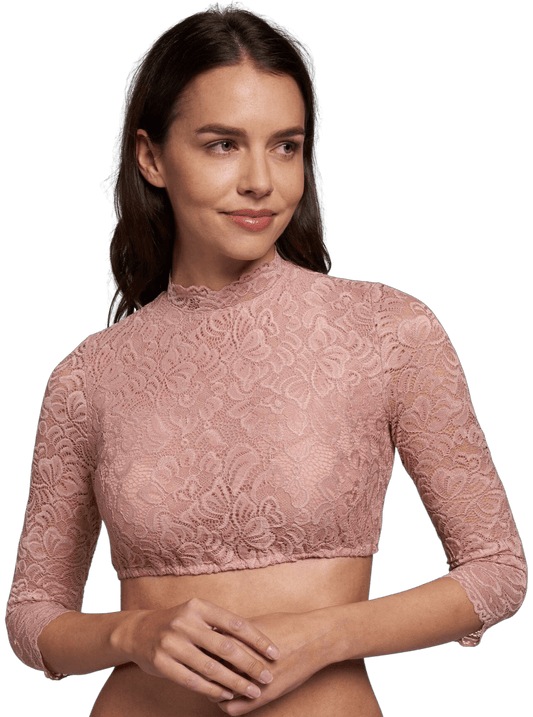 Dirndlbluse, Spieth & Wensky, hochgeschlossen, rosa, Amsterdam Dirndlblusen Spieth & Wensky