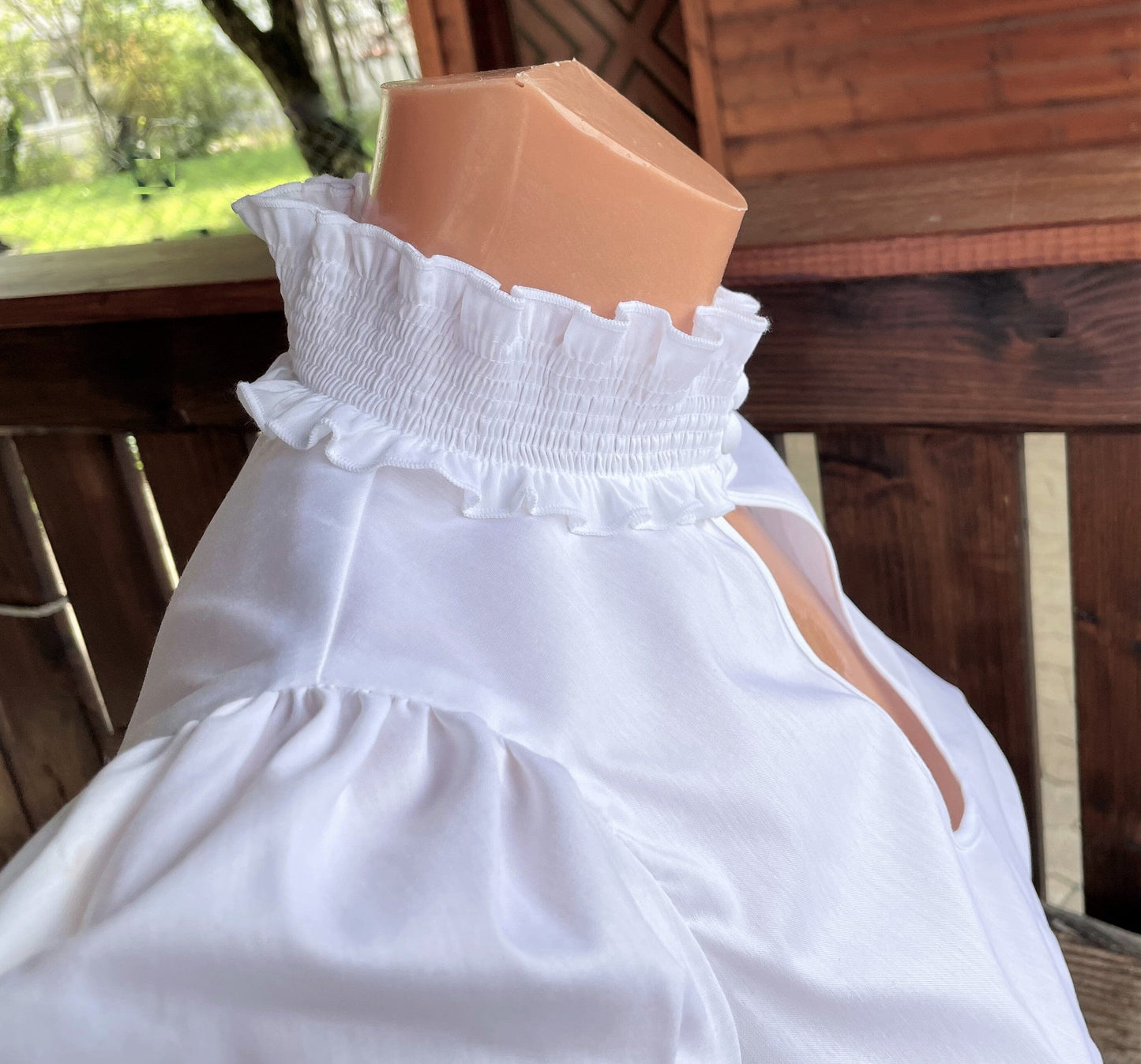 Dirndlbluse Sportalm, Doreen, weiß, kurzarm, hochgeschlossen, Gr. 32 Dirndlblusen Sportalm