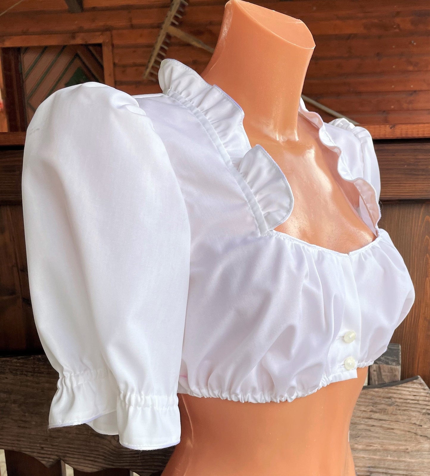 Dirndlbluse Sportalm, Gerti, weiß, halbarm, Knöpfe Dirndlblusen Sportalm
