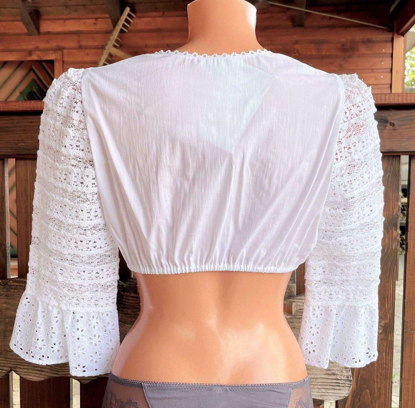 Dirndlbluse Sportalm, Manu, weiß, 3/4 Arm, Spitze, Knöpfe Dirndlblusen Sportalm