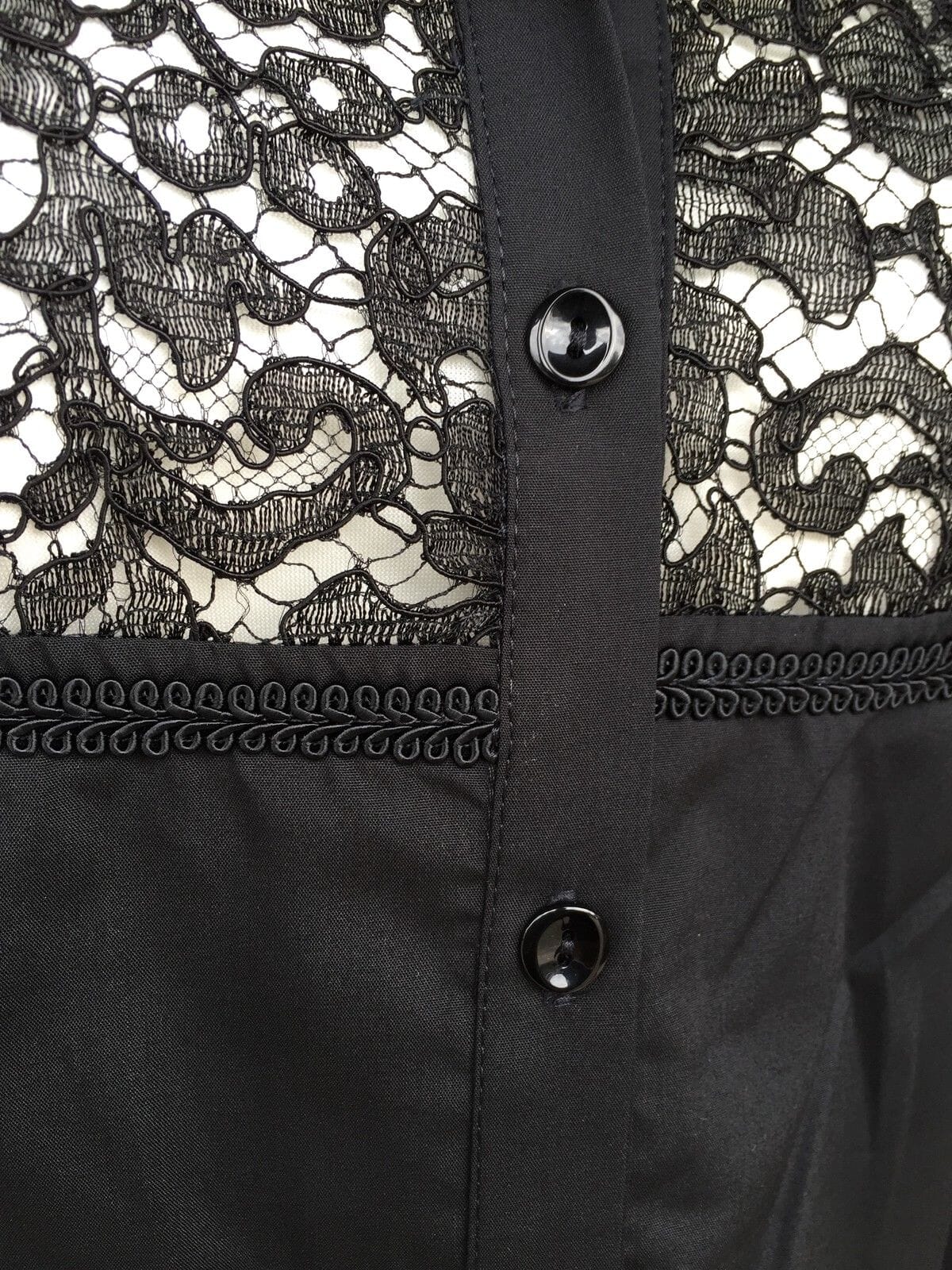 Dirndlbluse, Trachtenbluse Kinga Mathe, Karla, schwarz, Spitze Dirndlblusen Kinga Mathe