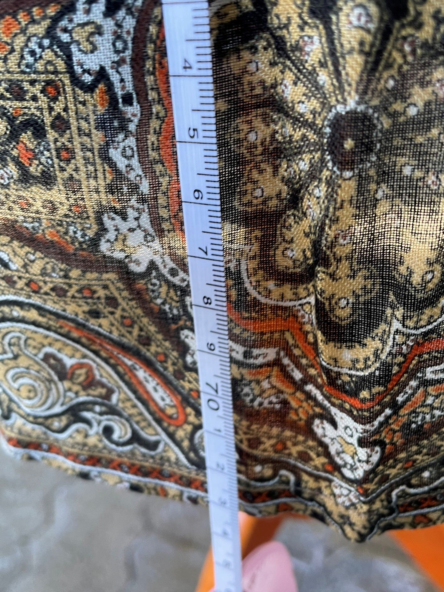 Dirndlschürze, Schürze, Tuch, braun, gold, Paisley Midi für 75 cm, Gr. 2 Schürze Eigenmarke