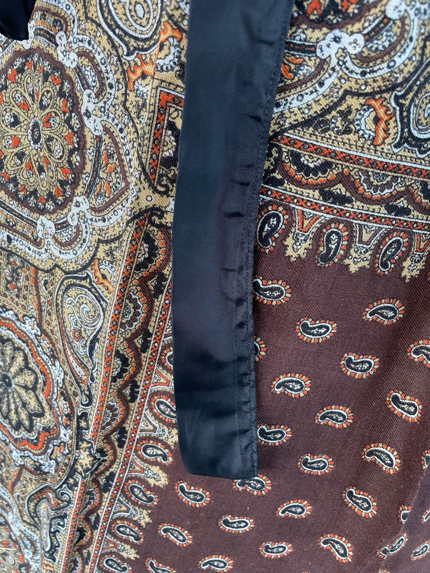 Dirndlschürze, Schürze, Tuch, braun, gold, Paisley Midi für 75 cm, Gr. 2 Schürze Eigenmarke