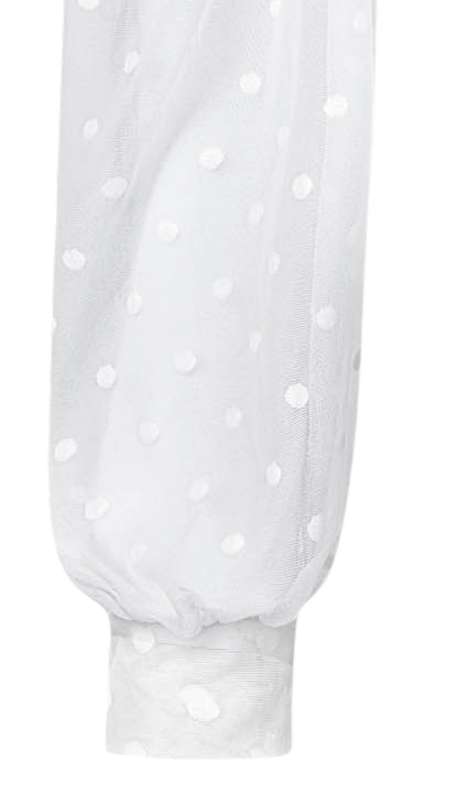 Dirndlbluse Nina von C., Justine, weiß, Spitze, langarm