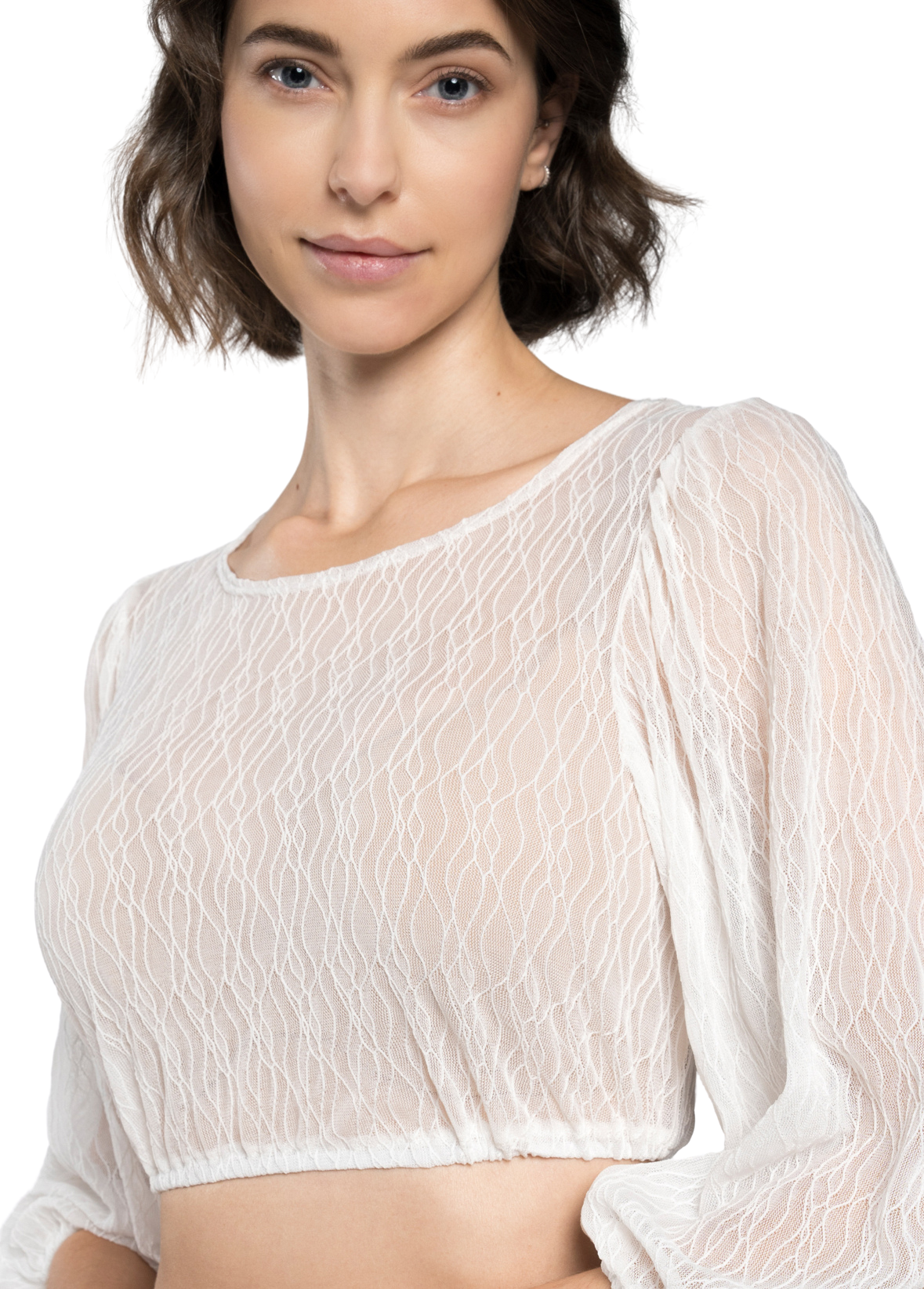 Dirndlbluse, Spieth & Wensky, offwhite, Franzi hochgeschlossen