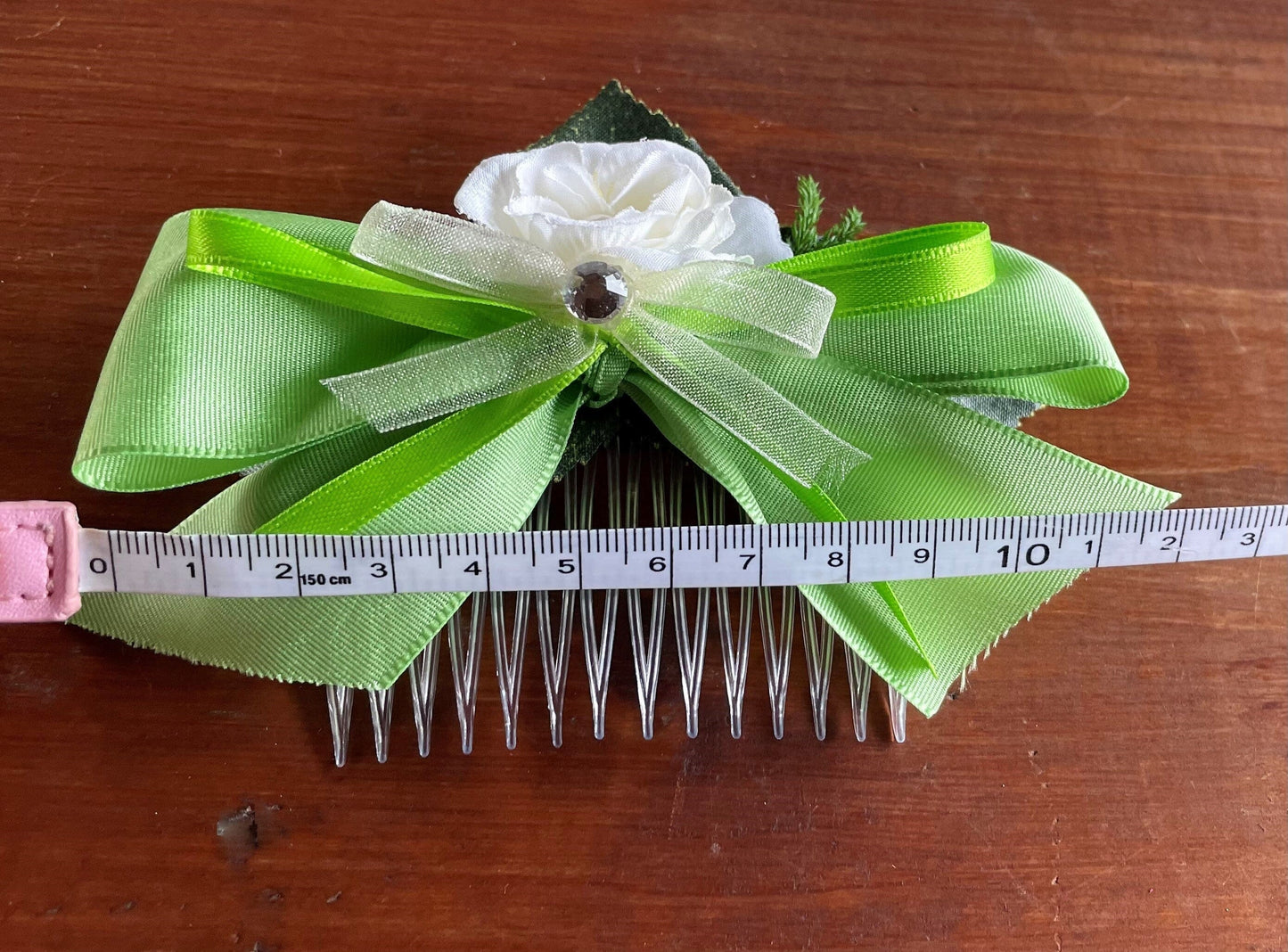 Haarschmuck, Haarkamm, Braut, Dirndl, Satin, grün Haarschmuck Münchner Herzblut