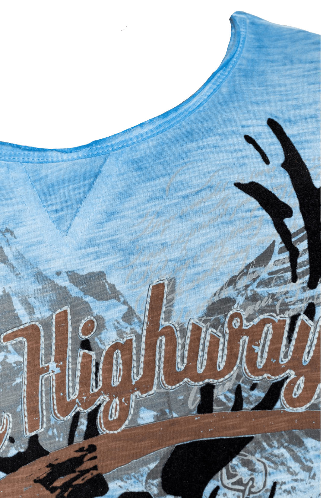 Herrenshirt, Trachten Shirt, HangOwear, Till, blau, AR, Übergröße Herrenshirt HangOwear
