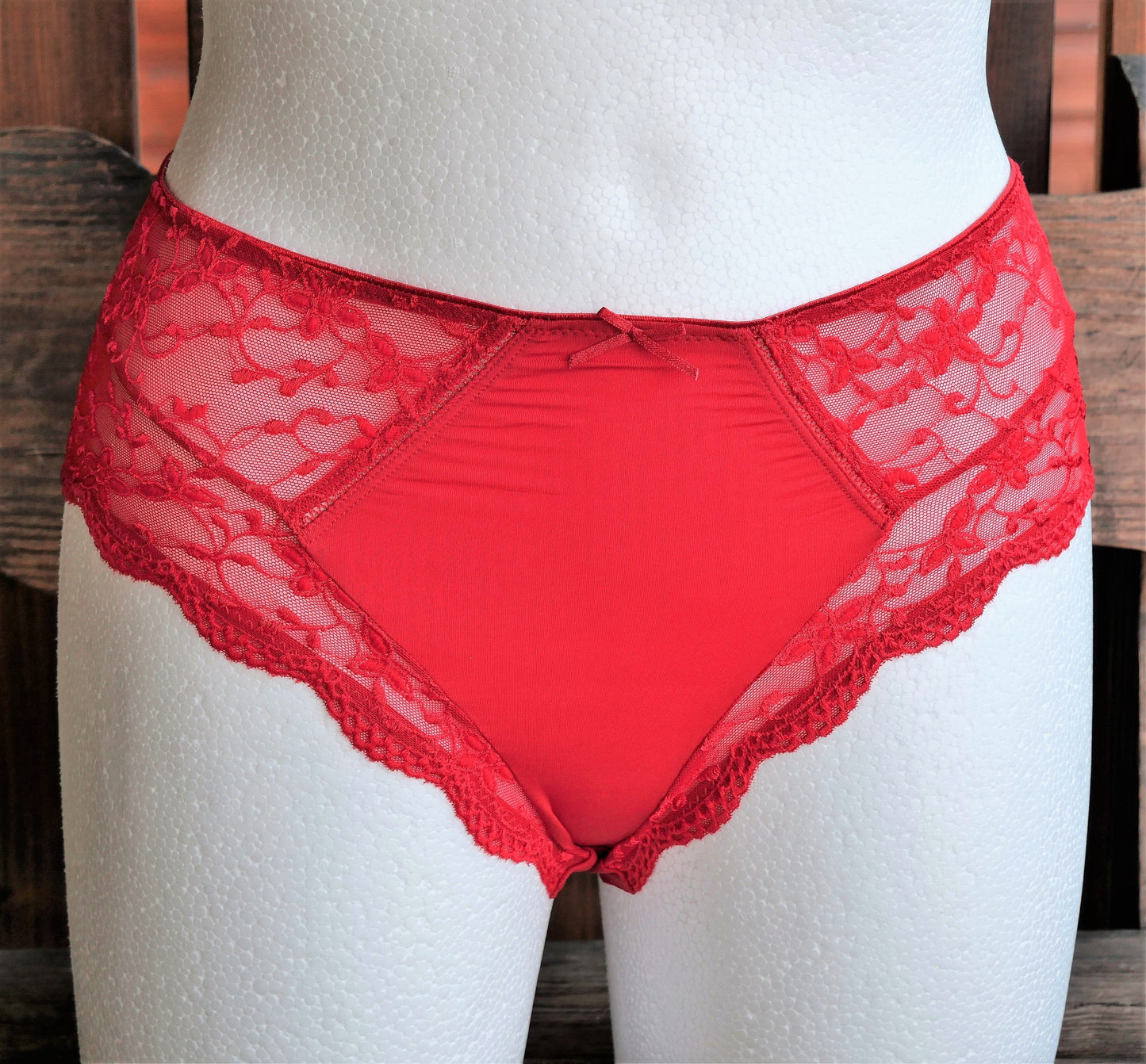 Hüftslip, Slip, Nina von C., kirsch rot, Spitze Slip Nina von C.