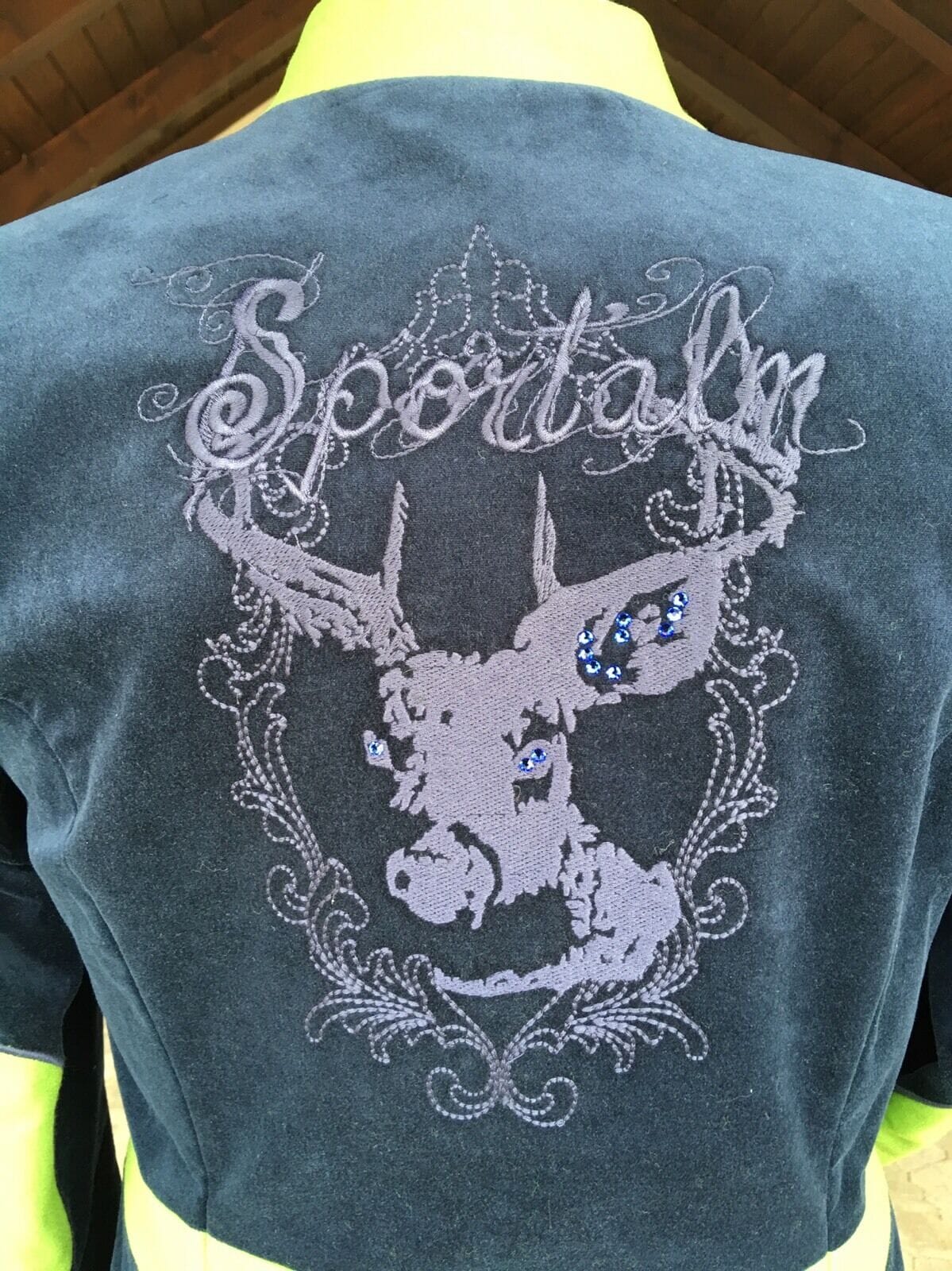 Jacke, Blazer, Sportalm, Erika, Samt, dunkelblau, Gr. 38 Jacke Sportalm