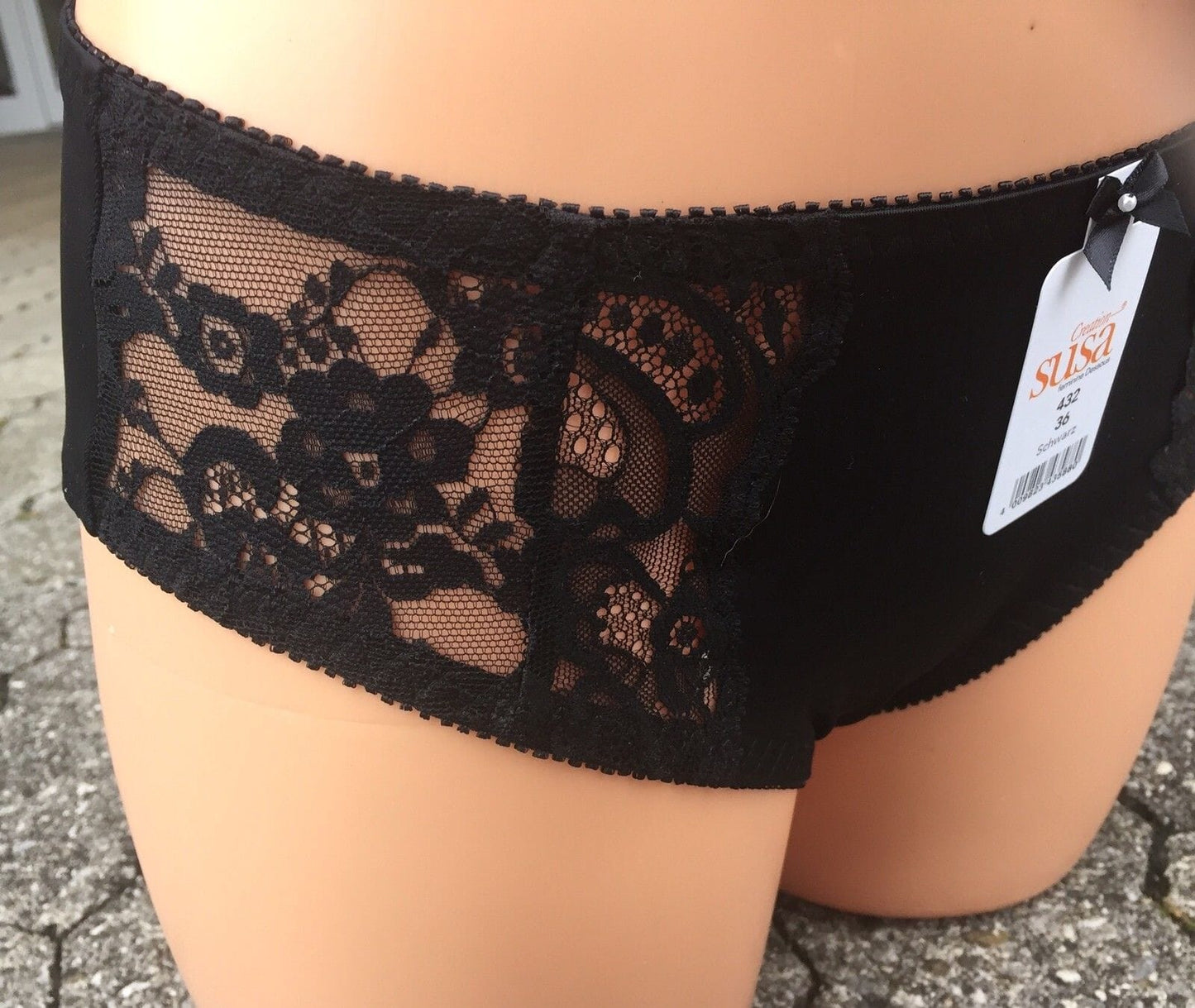Jazzpant, Slip, schwarz, SUSA, Spitze Slip Susa