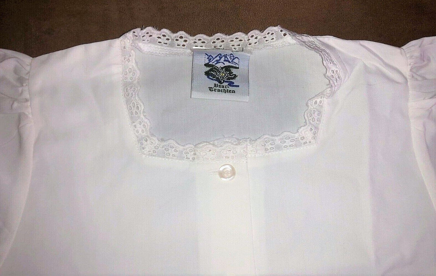 Kinder Bluse, Isar Trachten, weiß, lang, kurzarm Kinderbluse Isar Trachten