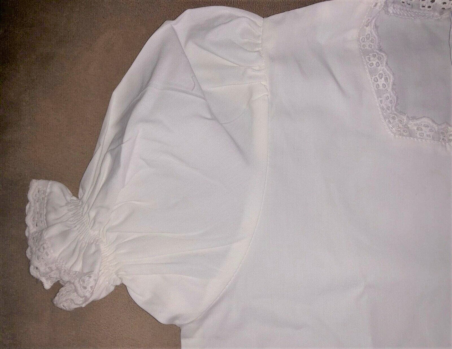 Kinder Bluse, Isar Trachten, weiß, lang, kurzarm Kinderbluse Isar Trachten