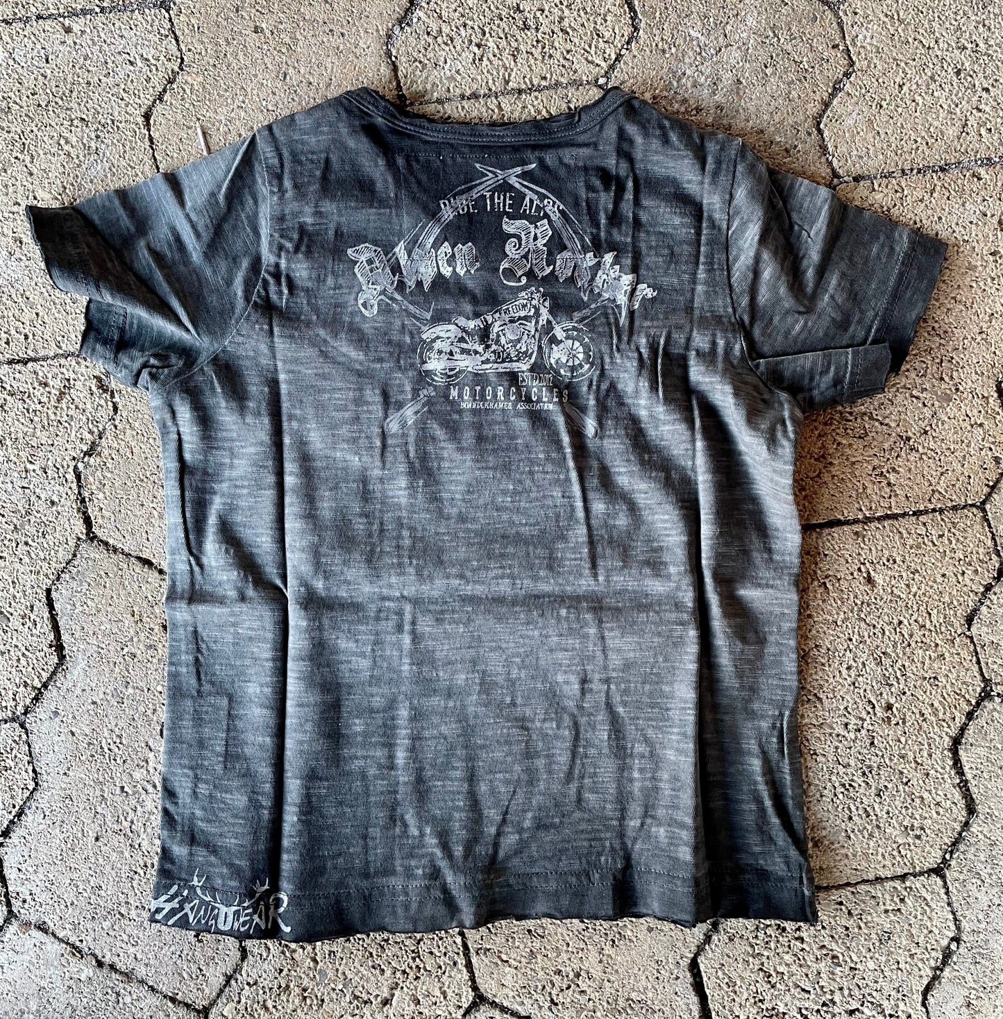 Kinder Buamshirt, HangOwear, Jimmy, grau Kindershirt HangOwear