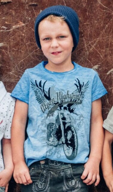 Kinder Buamshirt, HangOwear, Till Kids, blau, AR Kindershirt HangOwear