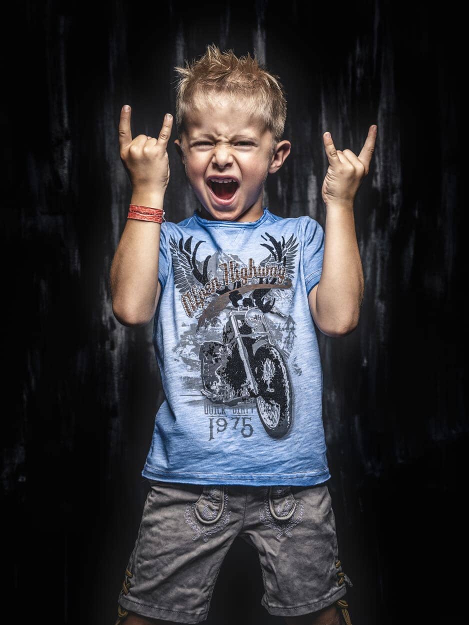 Kinder Buamshirt, HangOwear, Till Kids, blau, AR Kindershirt HangOwear