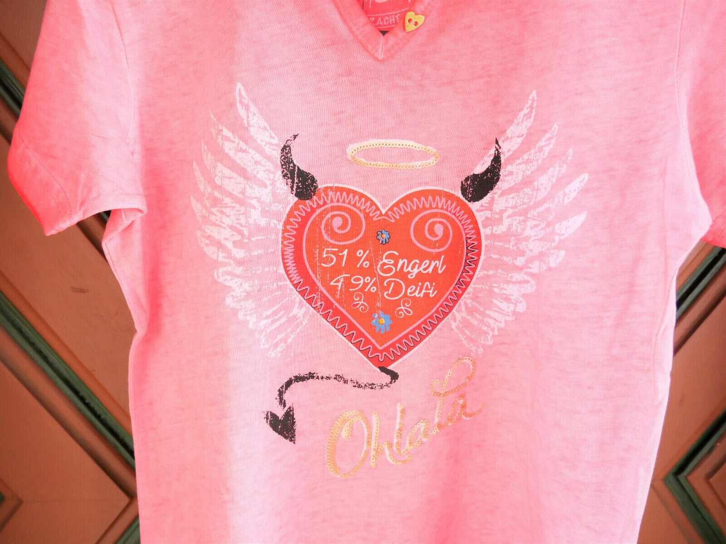 Kinder Madlshirt, HangOwear, Rike, Pink, rot, Herz, AR Kindershirt HangOwear