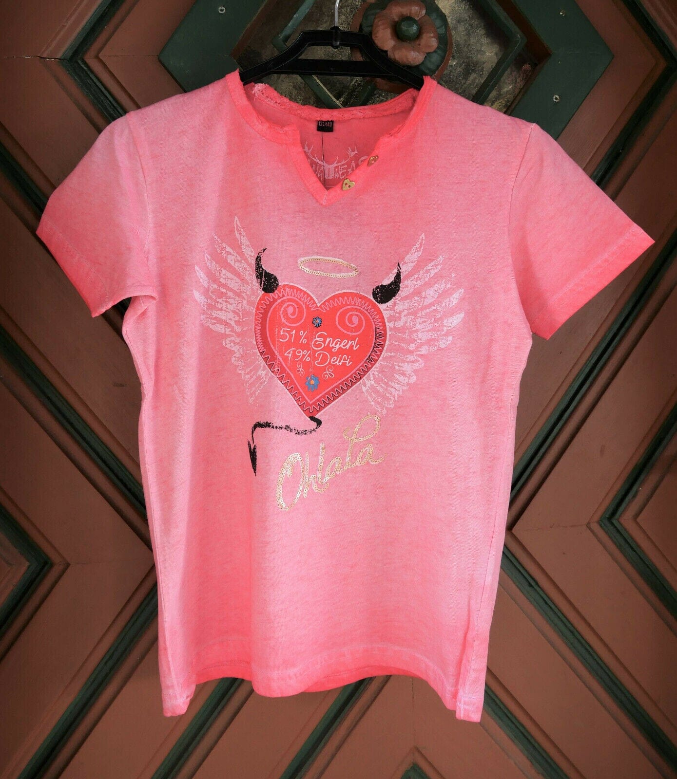 Kinder Madlshirt, HangOwear, Rike, Pink, rot, Herz, AR Kindershirt HangOwear