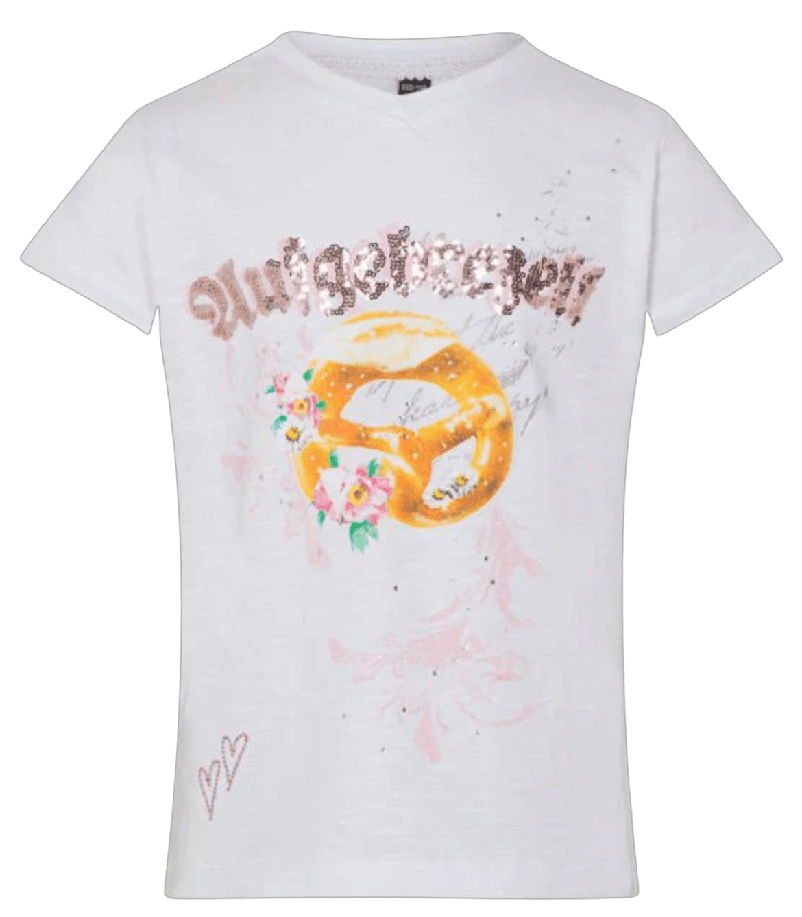 Kinder Madlshirt, HangOwear, Yelly Kids, weiß, Aufgebrezelt, Breze Kindershirt HangOwear