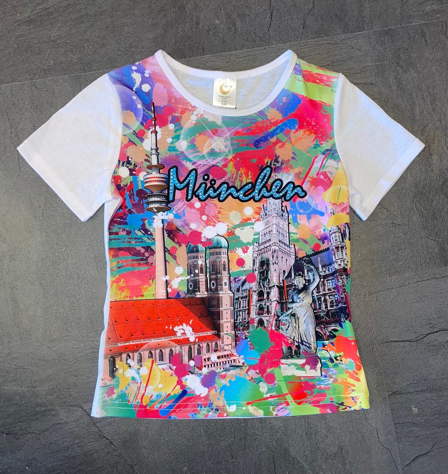 Kinder Madlshirt, München, bunt, Trachtenshirt, Mädchen Kindershirt Luna Tex