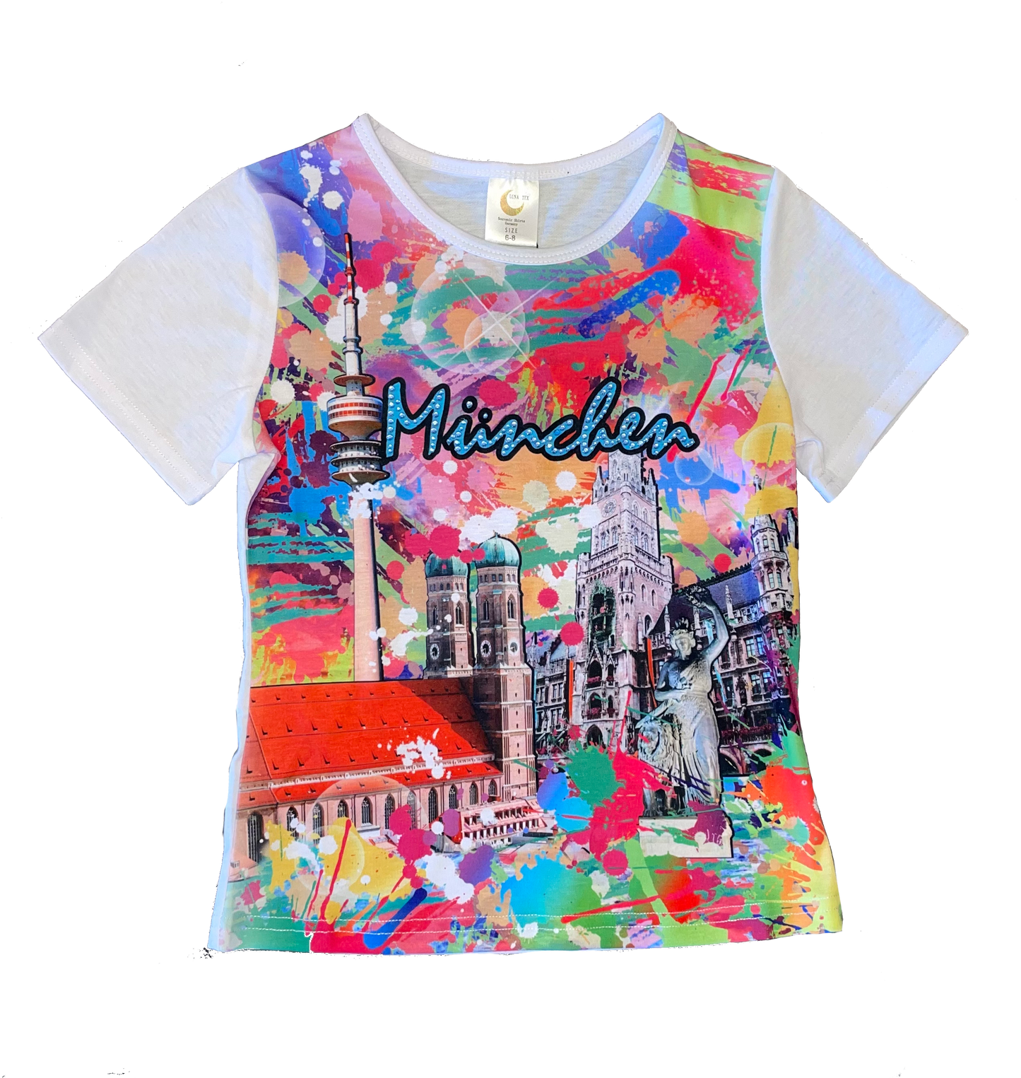 Kinder Madlshirt, München, bunt, Trachtenshirt, Mädchen Kindershirt Luna Tex