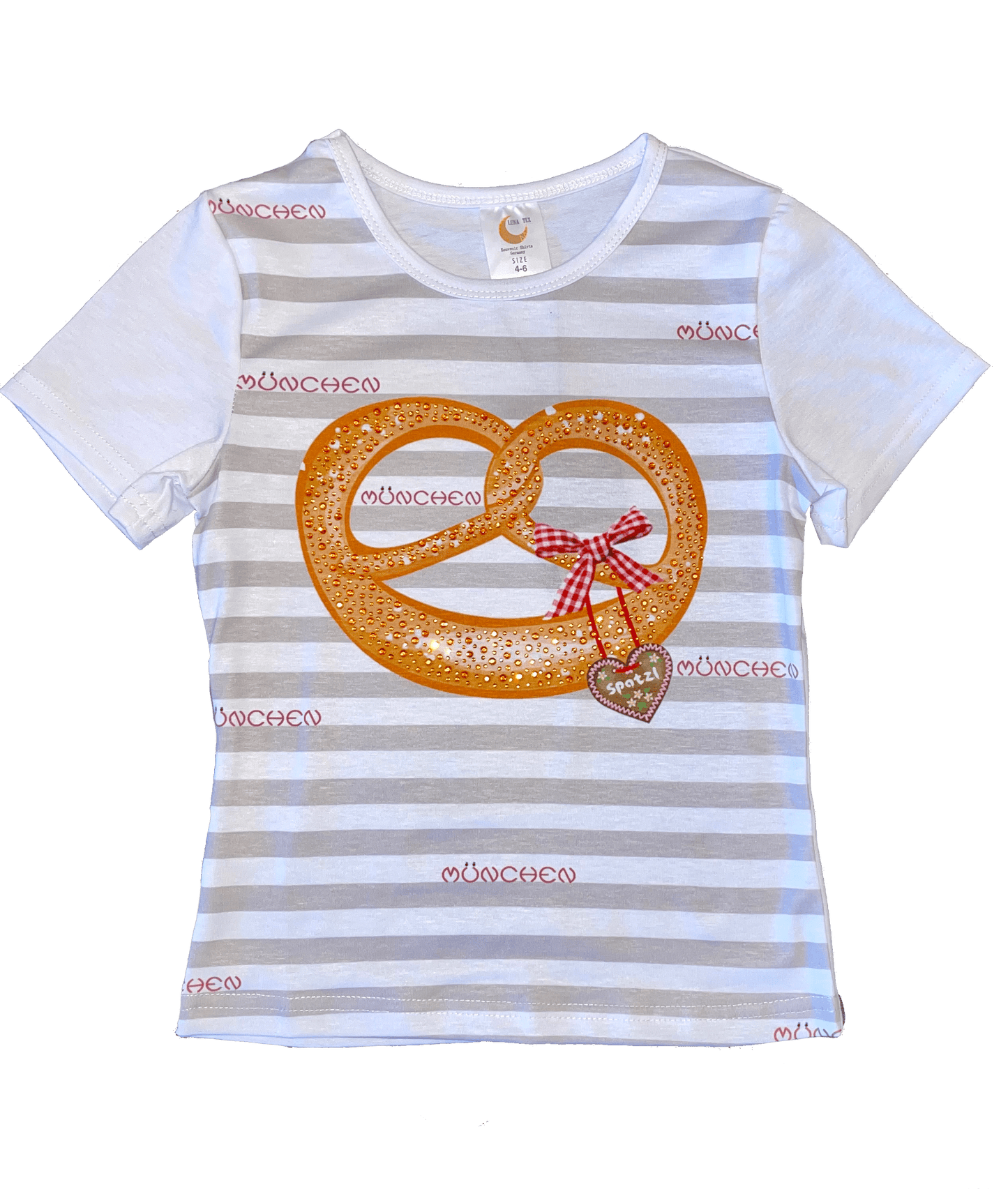 Kinder Madlshirt, München, weiß Breze, Trachtenshirt, Mädchen Kindershirt Luna Tex