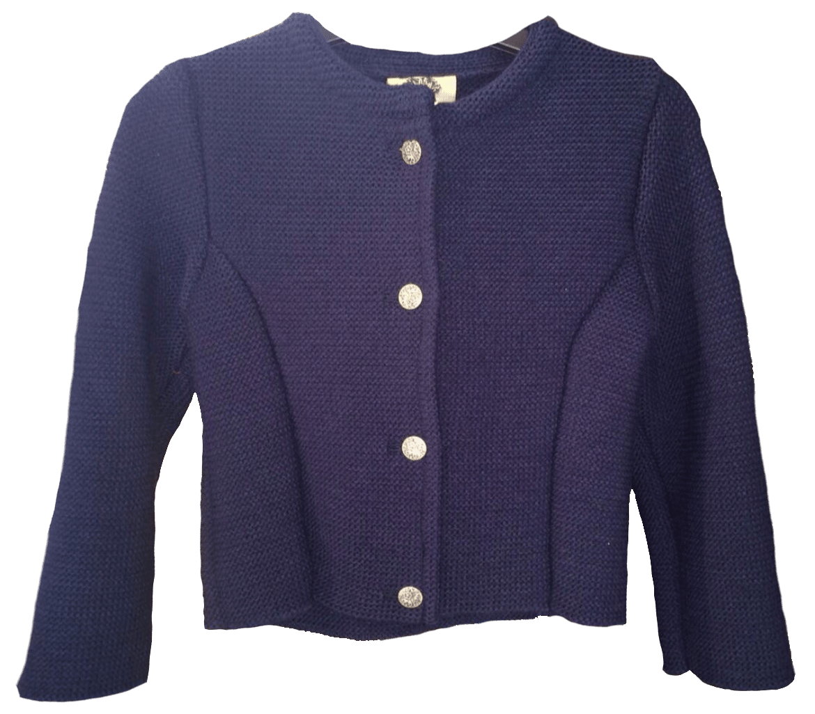 Kinder Trachtenjacke, Madl, Isar Trachten, dunkelblau Kinderjacke Isar Trachten