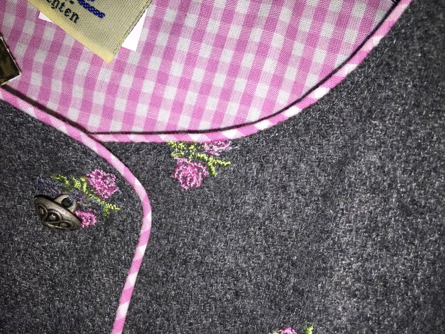 Kinder Trachtenjacke, Madl, Isar Trachten, grau Janker Kinderjacke Isar Trachten