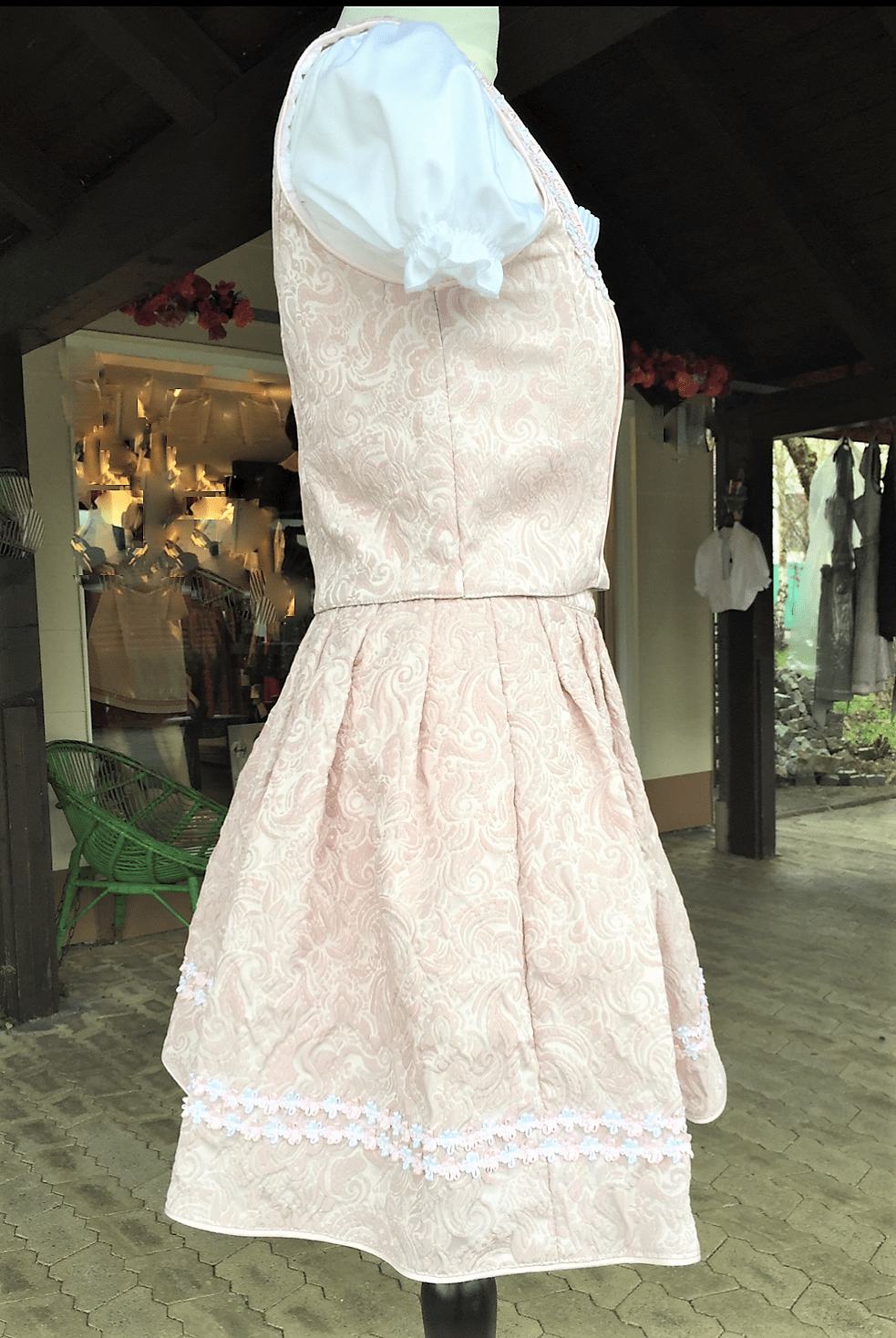 Kinderdirndl Kinga Madl, 2-Teiler, rosa, Mieder und Rock Kinderdirndl Kinga Mathe