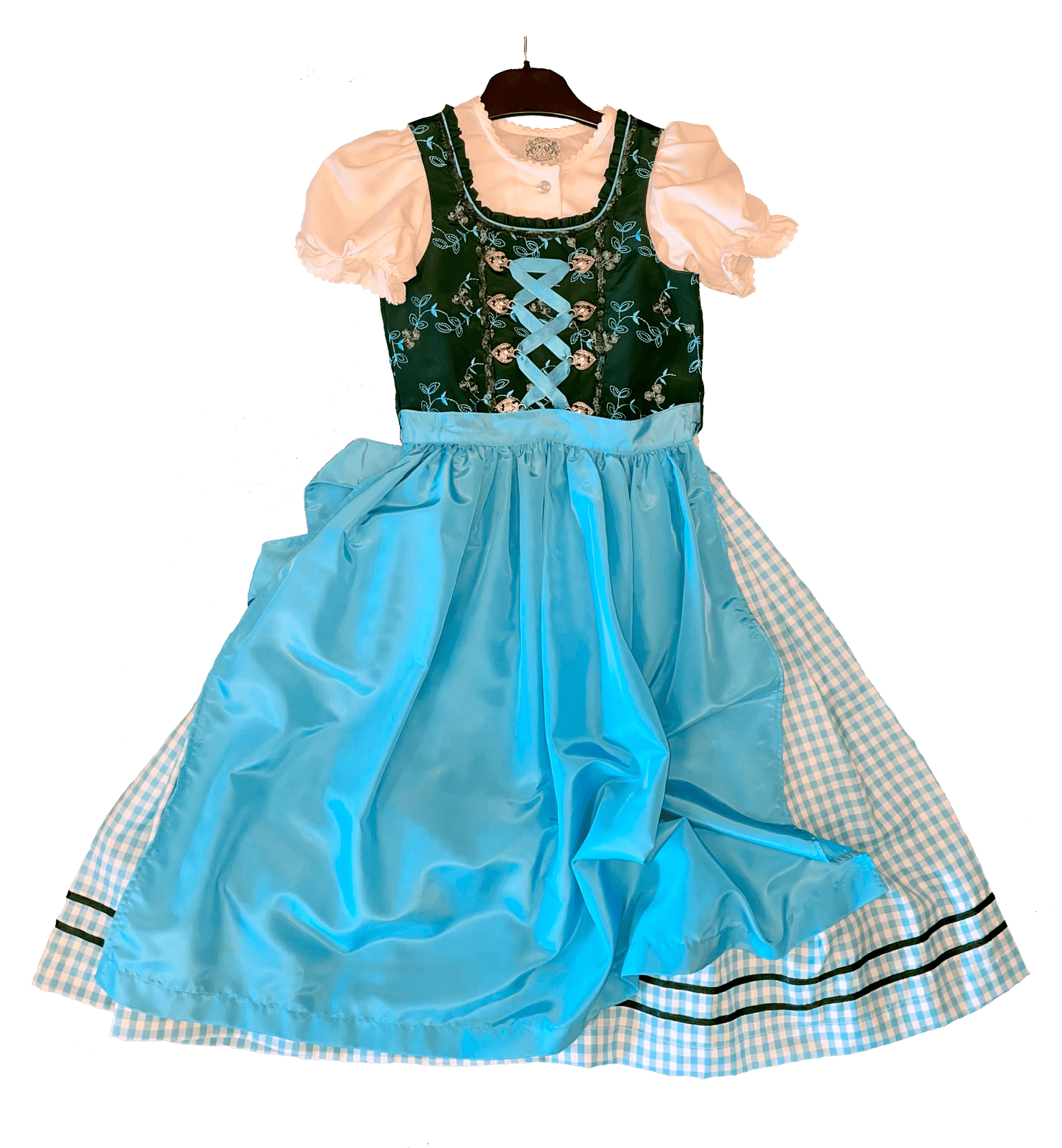 Kinderdirndl Madl, Hammerschmid, dunkelgrün, türkis Kinderdirndl Hammerschmid